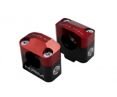 Torretas de manillar KRM para adaptar manillar de 28,6mm Rojo