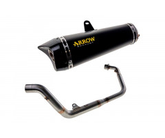 Linea de escape completa Arrow X-Kone Nichrom Dark Homologado Honda CB 125 R 2021-2022