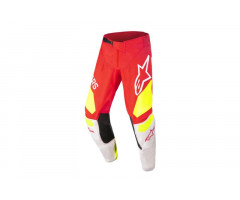 Pantalon enfant Alpinestars Racer Factory Rouge / Blanc / Jaune Fluo