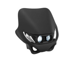 Plaque phare Replay Enduro V2 avec leds Noir Mat