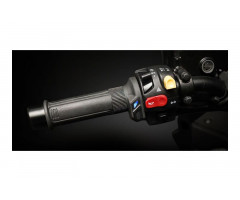 Puños calefactables Koso 1" + 1 1/8" L=130mm con interruptor integrado Negro