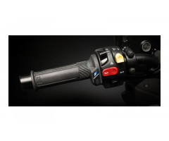 Puños calefactables Koso 7/8" + 1" L=120mm con interruptor integrado Negro