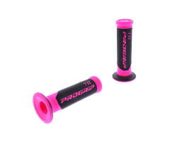 Poignées ProGrip 732 Closed End Noir / Rose Fluo