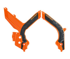 Protecteurs de cadre Acerbis X-grip Orange / Noir KTM SX 125 2019-2022