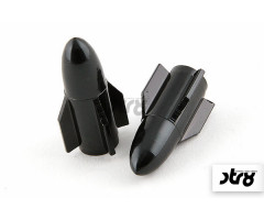 Bouchons de valve STR8 Rocket Noir