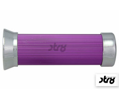 Poignées STR8 Custom Violet Anodisé avec embouts Chromé
