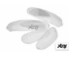 Cabochons de clignotants STR8 Blanc Transparent Gilera Stalker