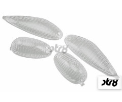 Cabochons de clignotants STR8 Blanc Transparent Piaggio NRG MC2