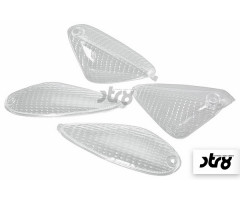 Cabochons de clignotants STR8 Blanc Transparent Piaggio NRG MC2 Extreme / MC3