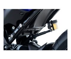 Cache orifice de repose pieds arrière gauche R&G Noir Yamaha Tracer 700 2016-2018