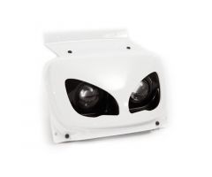Optique de phare BCD RX Blanc Homologué CE MBK Booster 04