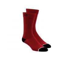 Chaussettes 100% Solid Rouge