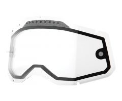 Ecran de lunettes 100% Accuri 2 / Racecraft 2 / Strata 2 Dual Vented Transparent
