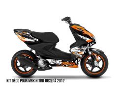 Kit déco Gxs Racing Pornseries V1 Orange MBK Nitro avant 2013